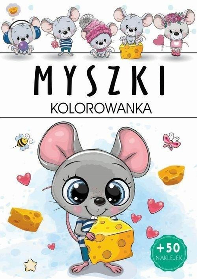 Libër ngjyrosjeje Mice Coloring Book, me ngjitëse, shumëngjyrësh