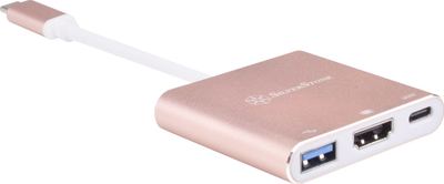 Stacion dokimi SilverStone EP08P, USB C, HDMI 4K, gri
