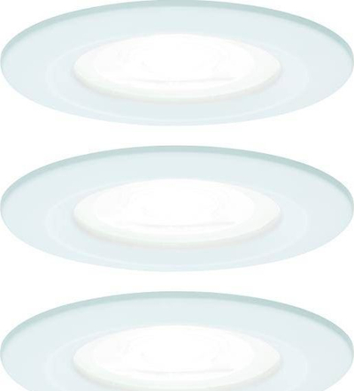 Set spote LED EBL Nova Round Star, 3x6.5W GU10, 4000K IP44, e bardhë mat