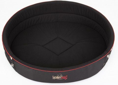Shtrat qeni Hobbydog Foam Bed R9, codura, me shkumë, i zi me putra