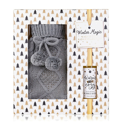 Set Accentra Winter Magic, shkumë dushi 100 ml + shishe uji të nxehtë