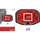 Panel basketbolli Pure2Improve, rreth 45 cm diametër, për mur, i kuq