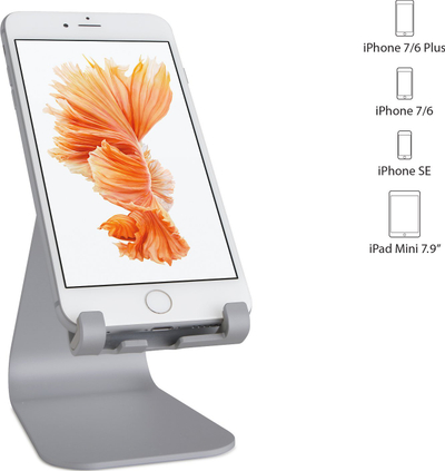 Mbajtëse telefoni Rain Design mStand Mobile, alumin, deri 8", gri hapësinor