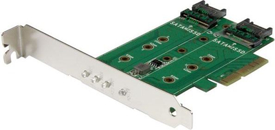 Kartë adapteri SSD StarTech 3 porta M.2, PCIe 3.0 x4, NVMe SATA