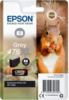 Ngjyrë Epson Original 478 XL, Claria Photo HD (C13T04F64010), e hirtë
