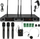 Sistem mikrofonësh pa tel NN WMIC4, 4 kanale UHF, me 3 mikrofona dore edhe headset, i zi