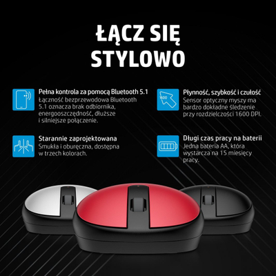 Maus pa tela HP 240 793F9AA, i bardhë