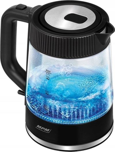 Çajnik elektrik MPM MCZ-117, 1.7L, 2200W, prej xhami