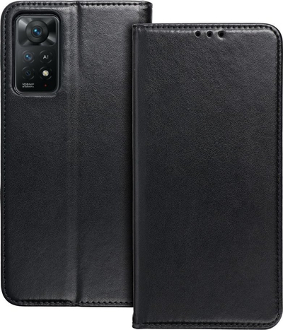 Këllëf libër MAGNETO Smart për Motorola Edge 30 Fusion, lëkurë eko, me stand, ngjyrë e zezë