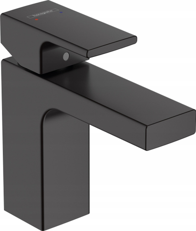 Rubinet lavamani Hansgrohe Vernis Shape 100, 1 levë, kursim uji, i zi