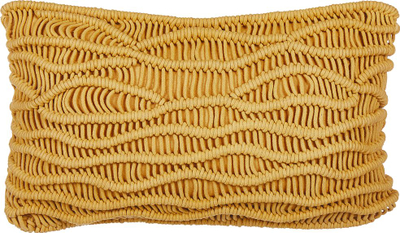 Jastëk dekorativ KIRIS Throw Cushion, pambuk, 30 x 50 cm, i verdhë
