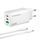 Полнач за ѕид Wozinsky GaN 65W, 2x USB C 1x USB A, со кабел USB C, бел