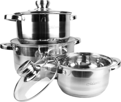 Set tenxheresh Maestro MR-2220-6L, 6 copë, inoks, argjendtë