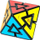 Loja puzzle Meffert's M5110 Pyraminx Diamond, formë diamant, shumëngjyrësh