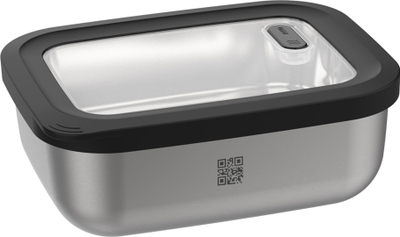 Kuti ruajtëse GEFU Provido, drejtkëndëshe 2.6L, çelik inox plastike, argjendtë