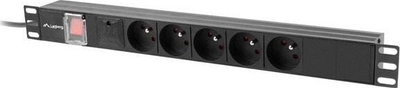 Shirit energjie rack Lanberg PDU, 19" 1U, 5x 230V 16A, i zi