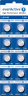 Bateri alkaline everActive AG12 LR43, 1.5V, set me 20 copë