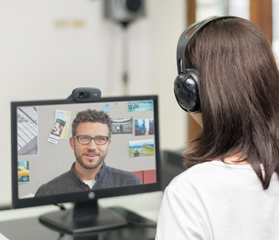 Веб камера Logitech C505 HD, 720p, микрофон со намалување на шум, црна