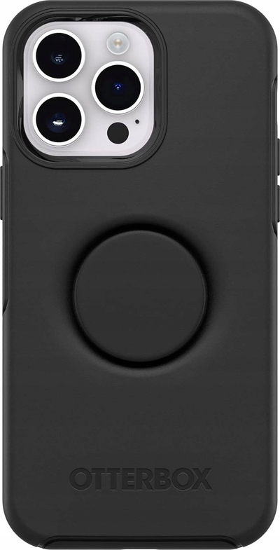 Mbulesë telefoni OtterBox Pop Symmetry, për iPhone 14 Pro Max, me PopGrip, e zezë