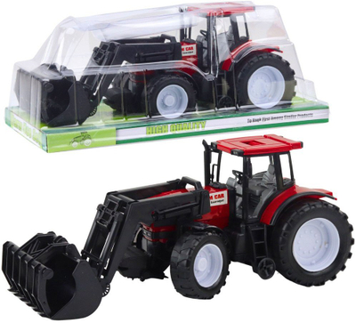 Traktor lodër bujqësor me kovë, plastik, i kuq