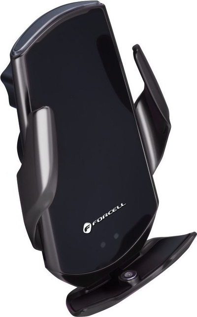 Mbajtës telefoni për makinë ForCell HS1, karikim wireless Qi 15W, sensor automatik, i zi