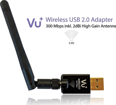 Adaptues WiFi Vu+ Wireless USB 2.0, 300 Mbps, 2.4 GHz, i zi