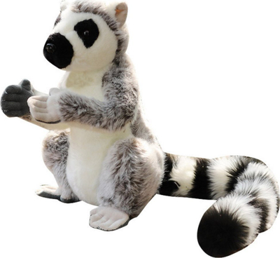 Lodër pelushi lemur, 28cm, gri