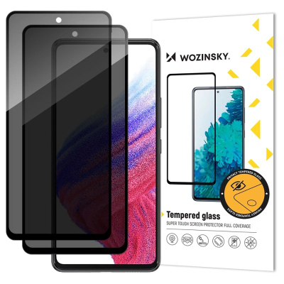 Заштитно стакло Wozinsky Privacy за Xiaomi Redmi Note 14S, 9H, сет 2 парчиња, црно