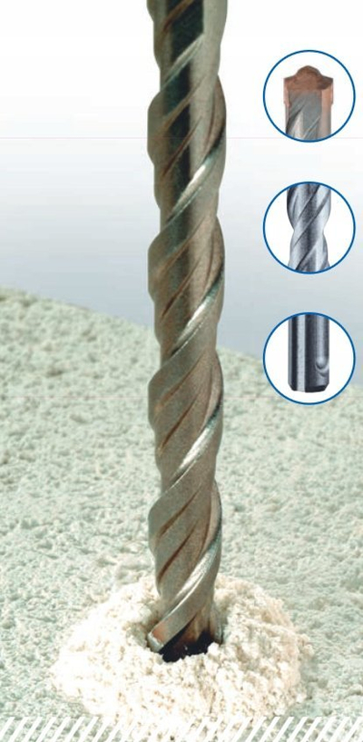 Set wiertosh për beton Alpen SDS-plus F4 MB5, 5 copë, diametra 5-10mm, gri