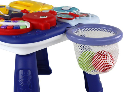 Tavolinë edukative Leantoys Edu 2‑në‑1, me piano edhe orë, shumëngjyrëshe