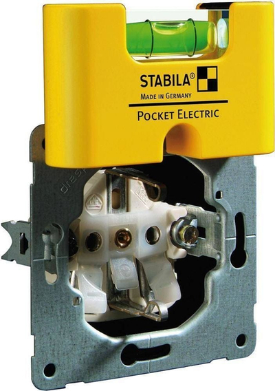 Nivel xhepi Stabila Pocket Electric, 6.7 cm, me kapëse për në brez