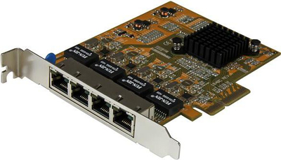 Kartë rrjeti StarTech.com me 4 porta PCIe, Gigabit Ethernet, 1000 Mbps