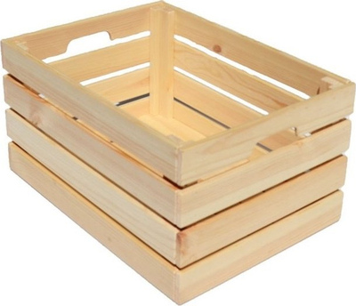 Kuti magazinimi GCS, dru, 45x32x23 cm, ngjyrë natyrale