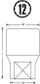 Fole 12-pikëshe Stanley STMT72906-8B, 3/8", 17mm