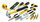 Set veglash Stanley STMT0-94248, 65 copë, në kuti, i verdhë