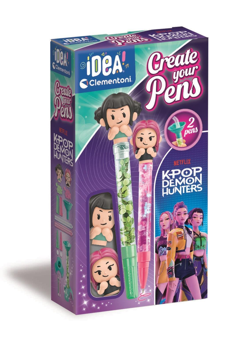 Set kreativ Clementoni Idea Art KPop Demon Hunters Mira dhe Zoey 18478, për stilolapsa