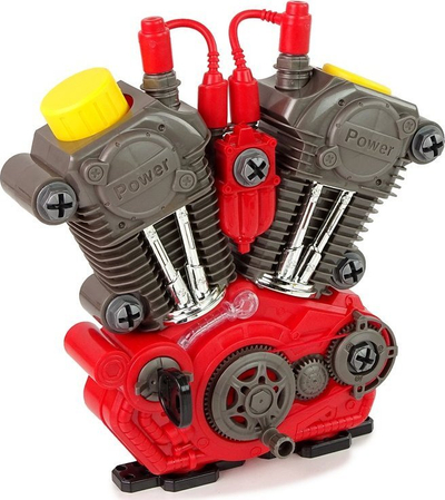 Set lodër mekanik Leantoys DIY, motor montues, me drita dhe tinguj, shumëngjyrësh