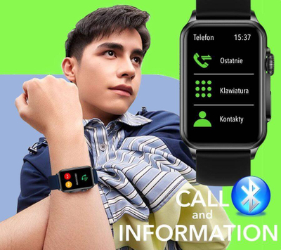 Smartwatch Rubicon SMARUB220, Bluetooth, matje shëndeti, blu e errët, set 2 copë