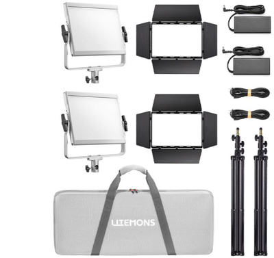 Set drita LED Godox Litemons LP600R, RGB, 2 panele, e bardhë