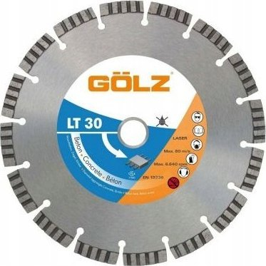 Disk diamant Gölz LT 30, 230mm, beton, ngjyrë argjendi