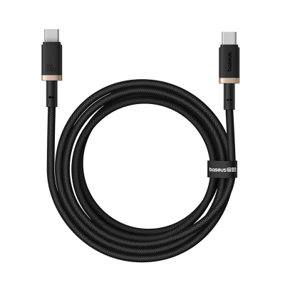 Kabllo USB C Baseus Dura, 100W, 2m, e zezë me të artë