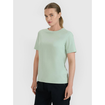 Bluzë 4F 4FWSS25TTSHF223847, oversize, pambuk, jeshile
