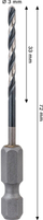 Stërvitëse metali Bosch PRO Metal HSS-G Impact 2608577566, 3mm, futje 1/4", gri