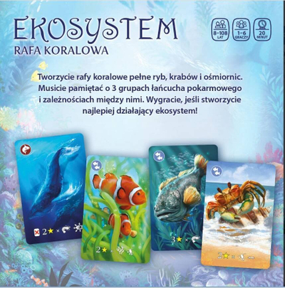 Lojë me letra Nasza Księgarnia Ecosystem 2 Coral Reef, familjare, version polak