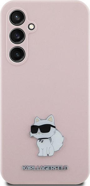 Mbulesë telefoni Karl Lagerfeld për Samsung Galaxy S23 FE, silikon, Choupette, rozë