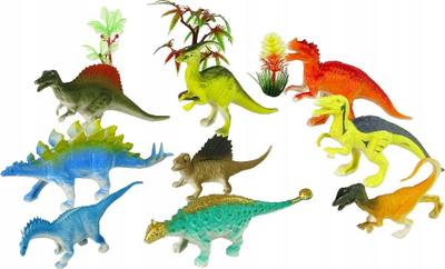 Set lodrash dinosaurë, 9 copa, shumëngjyrësh