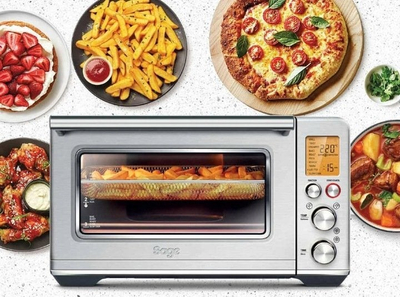 Mini furrë Sage SOV860, 22L, funksion air fryer, inox