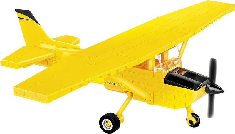 Set konstruktiv Cobi Cessna 172 Yellow Skyhawk, 160 elemente, shkalla 1:48, shumëngjyrësh