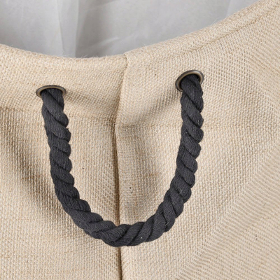 Shportë rrobash Zeller Laundry Basket, jute dhe poliester, 40x50 cm, kafe natyrale