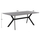 Tavolinë SYNTEC, gur sintër, 160×90×75 cm (HM9308.03), zezë